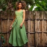 VESTIDO MIDI VISCO LINEN