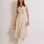VESTIDO MIDI COURO