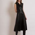 VESTIDO MIDI COURO