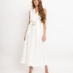 VESTIDO MIDI SLUB
