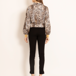 CALCA SKINNY MALHA COURO