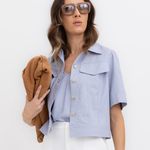 JAQUETA CURTA WASHED LINEN