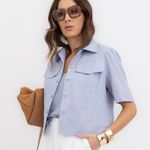 JAQUETA CURTA WASHED LINEN