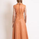 VESTIDO MIDI COURO