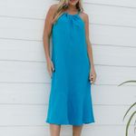 VESTIDO MIDI GLAMOUR VISCO LINEN