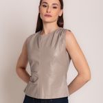 BLUSA PREGAS COURO