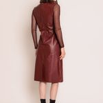 VESTIDO MIDI COURO
