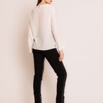 CALCA SKINNY MALHA COURO