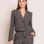 BLAZER CURTO RISCA DE GIZ