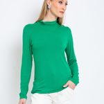 BLUSA M/L GOLA ALTA VISCO