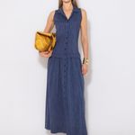 VESTIDO MIDI DENIM LISTRA