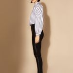 CALCA SKINNY MALHA COURO
