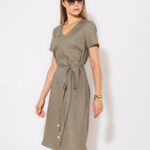 VESTIDO T-SHIRT LINHO 100%