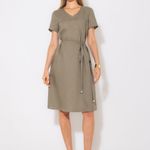 VESTIDO T-SHIRT LINHO 100%