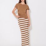 SAIA MIDI CROCHET LISTRADO