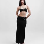 Solace skirt- Preto com metal prata