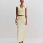 Gardênia Skirt - Amarelo Manteiga 