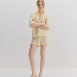 Daisy Shorts - Amarelo e Off white 