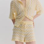 Daisy Shorts - Amarelo e Off white 