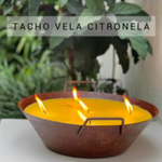 Tacho De Ferro Com Vela De Citronela