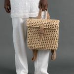 Mochila de Palha Mosaico | Mosaico Straw Backpack
