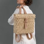 Mochila de Palha Mosaico | Mosaico Straw Backpack