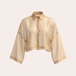 Camisa Oversized Organza de Seda | Oversized Silk Organza Shirt