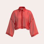Camisa Oversized Organza de Seda | Oversized Silk Organza Shirt