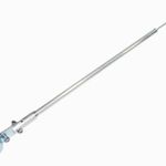 *Antena corta pipa fixar guidao (c/ bracadeira) aluminio brilhante