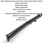 Pedal Descanso Cavalete Lateral Honda Cb300 Cbx250 Twister