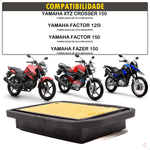 Filtro Ar Yamaha Fazer Crosser Factor 150 125i 14 acima
