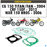 Jogo de Juntas Cabeçote Honda 150 CG CRF NXR - Vedamotors VS05700010001
