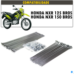 Jogo de Raios Traseiro Honda Nxr Bros 125 150