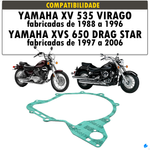 Junta da Tampa Lateral Esquerda Yamaha Virago Drag Star 1988 a 2006 - Vedamotors - S4VS485017072