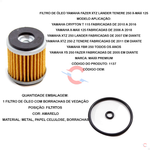 KIT 10 Filtros De Óleo Yamaha Fazer Xtz Lander Tenere 250 X-Max 125
