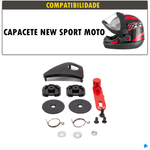 Kit de Reparo Botão Capacete Pro Tork New Sport Moto - Original