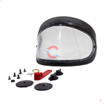 Kit Reparo Suporte Viseira San Marino com viseira cristal