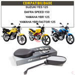 Par Espelho Retrovisor Suzuki Yes Dafra Speed Yamaha YBR