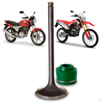 Kit Valvula Admissão com retentor Haste Verde Honda CRF 150 F 2012 em diante