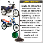 Kit Valvula Escape com retentor Haste Verde Honda CG XLR 125 1992 a 2001