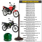 Kit Valvula Escape com retentor Haste Verde Yamaha YBR XTZ 125 2000 a 2016