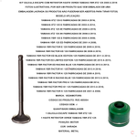 Kit Valvula Escape com retentor Haste Verde Yamaha YBR XTZ 125 2000 a 2016