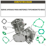 Completo de Juntas sem borracha para Motor de Bicicleta Motorizada Moskito 80cc