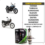 Lampada H4 Farol 35w Moto Universal Crystal Halogena Biodo 12v 35w/35w