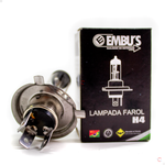 Lampada H4 Farol 35w Moto Universal Crystal Halogena Biodo 12v 35w/35w