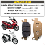 Pastilha De Freio Traseira Para Honda Scooter Sh 150i 300i PCX 150A PCX 160A ADV 150