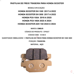 Pastilha De Freio Traseira Para Honda Scooter Sh 150i 300i PCX 150A PCX 160A ADV 150