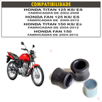 Bucha Do Amortecedor 03 Peças Para Honda Titan 125 Fan 150