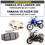Pastilha De Freio Yamaha Fazer Lander XTZ 250 2011 a 2020