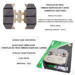 Pastilha De Freio Yamaha Fazer Lander XTZ 250 2011 a 2020